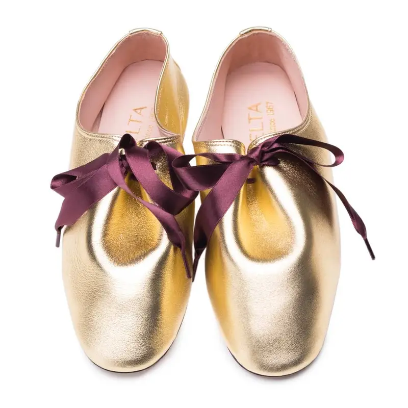 Ballerina Con Fiocco - Nappa Dorata Oro Eu