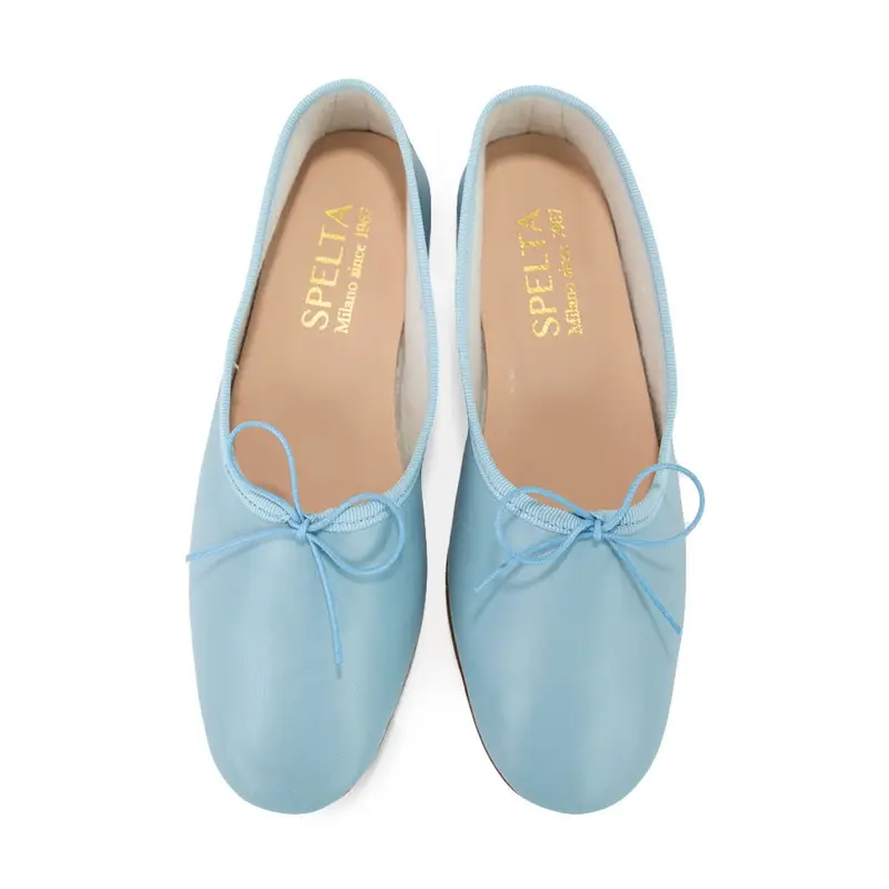Ballerina - Nappa Azzurrro Polvere Eu