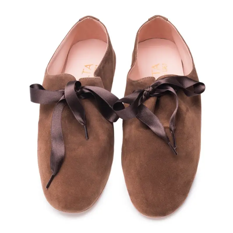 Ballerina - Nappa Cioccolato Scamosciato Eu