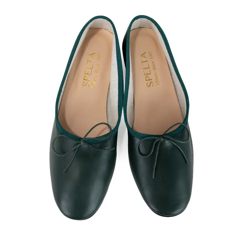 Ballerina - Nappa Verde Scuro Eu