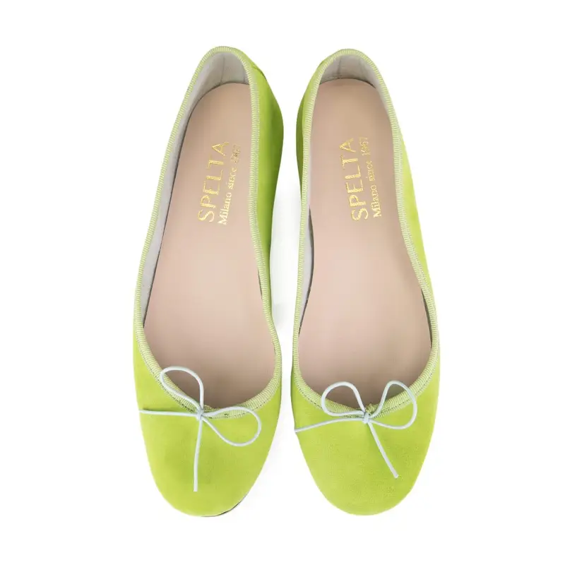 Ballerina -scamosciato Verde Lime Eu