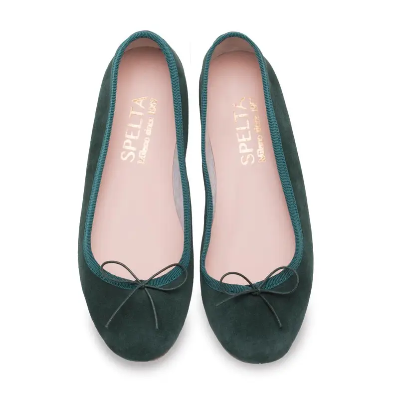 Ballerina - Verde Scuro Scamosciato Eu