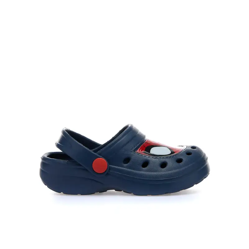 Ciabatte bimbo blu in gomma da mare modello crocs con stampa cartoon