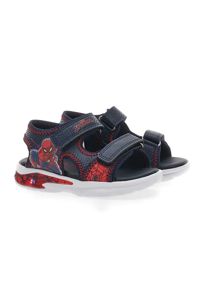 Sandali Blu e Rossi Con Luci e Strappi Regolabili Spiderman M11953M [NAVY]