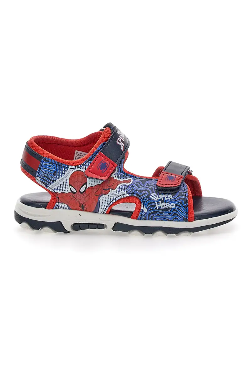 Sandali Blue e Rossi Con Strappi In Velcro Spiderman 15301 [BLU]