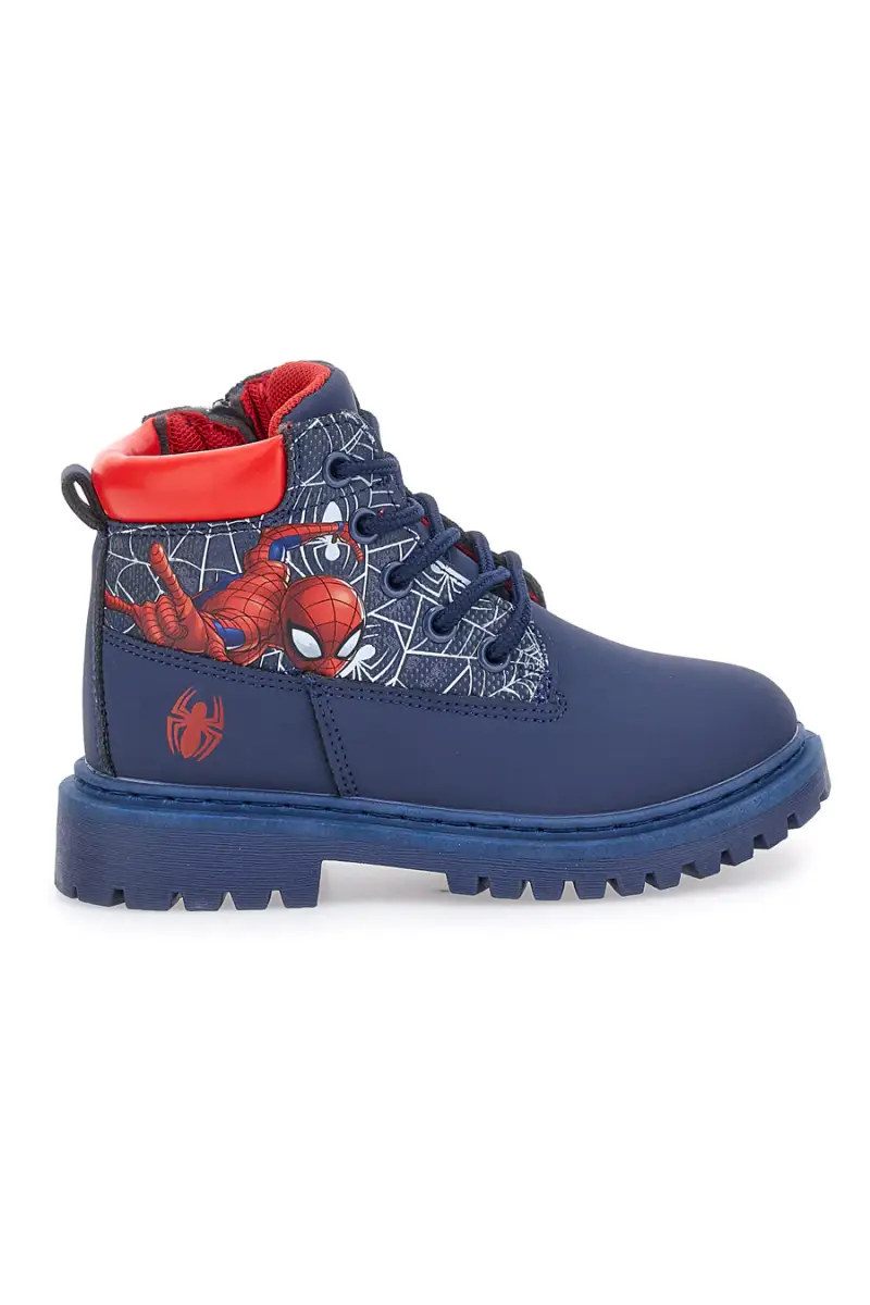 Scarponcini blu con stampa Spiderman e zip laterale Spiderman R1310564S10 [BLUE]