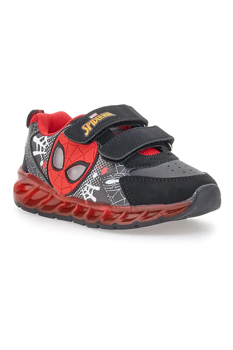 Sneakers nere e rosse con luci Spiderman R1310616S [NERO] miniatura 2