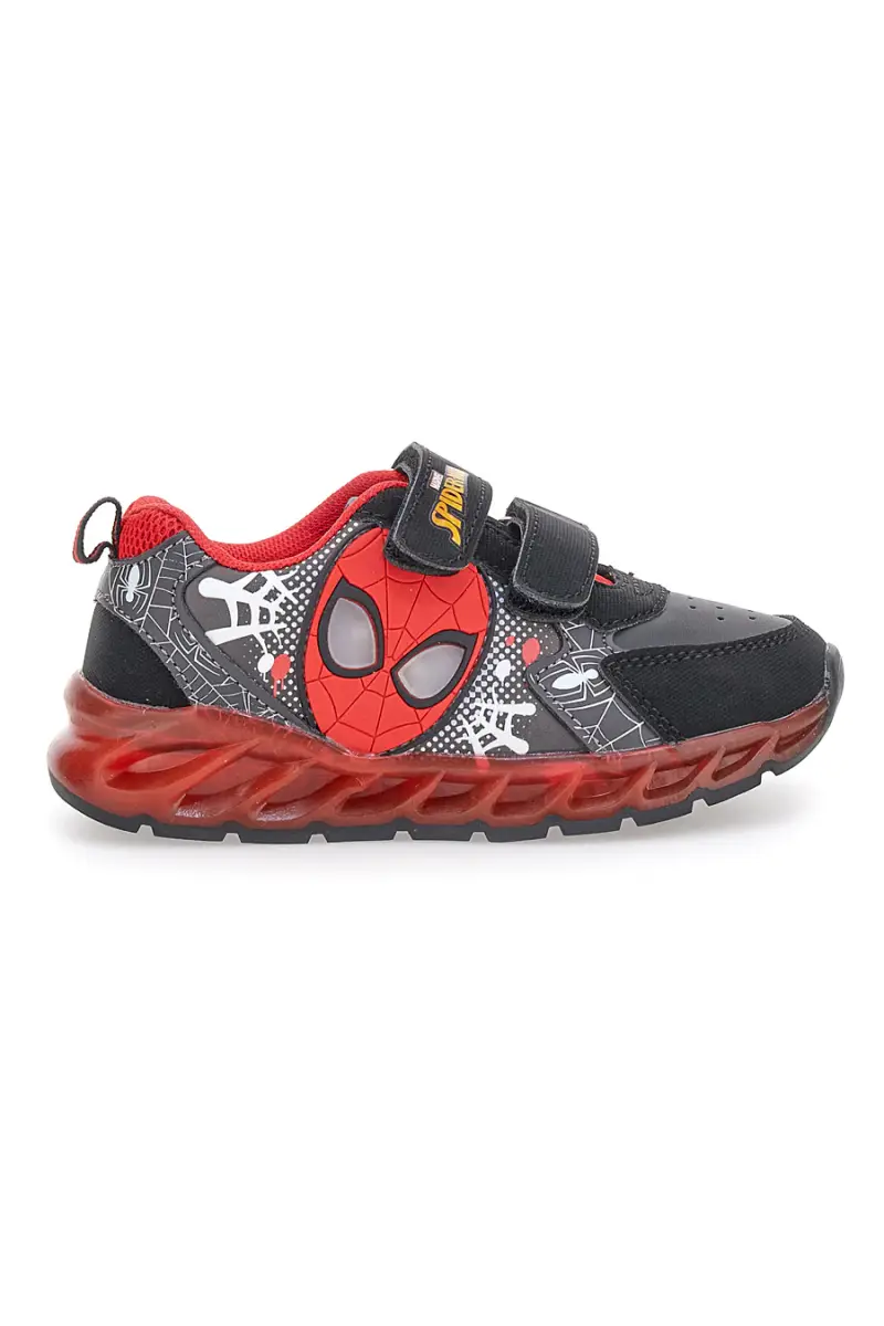 Sneakers nere e rosse con luci Spiderman R1310616S [NERO]