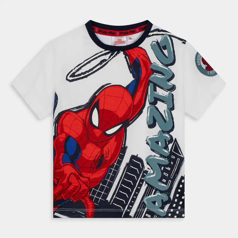 T-shirt Spiderman da Bambino, bianco