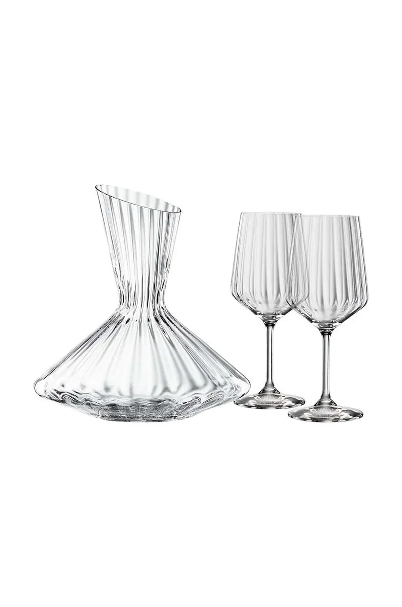 set caraffa e calici LifeStyle Decanter Transparente