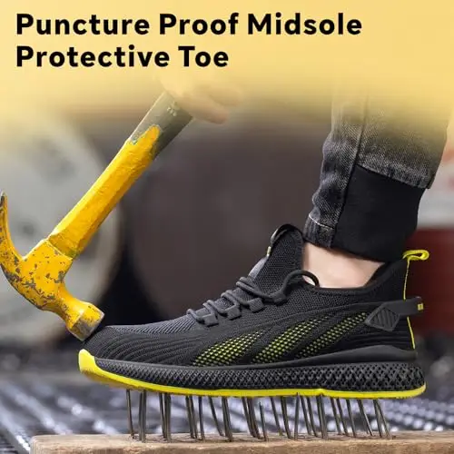 SPIEZ Scarpe Antinfortunistiche Unisex, Leggero Scarpe da Lavoro Antiforatura per Uomo e Donna, Comode Sneakers alla miniatura 2