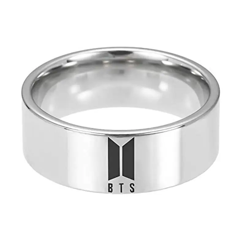 Sping Jewelry BTS Bangtan Boys Sign Ring Corea BigHit Entertainment Titanium Steel Band