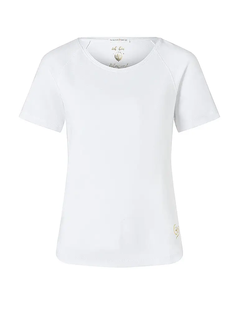 Yogashirt da donna Raglan OM Cuore bianco | XS