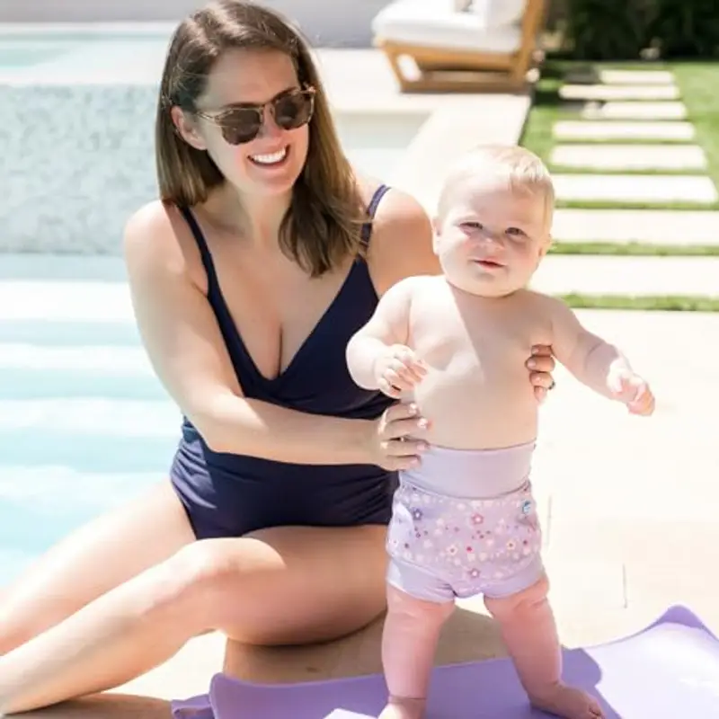 Splash About Happy Nappy Pannolino da nuoto, Lilac Spring, 3 miniatura 3