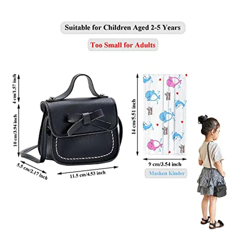 Spldsun Principessa Borsa con Tracolla Regolabile, Mini Borsetta Bambina con Regolabile, Mini Messenger Tracolla per miniatura 2