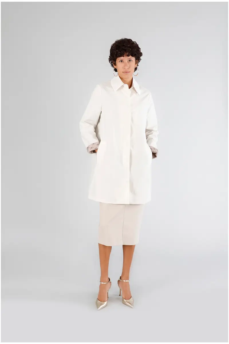 spolverino lungo tessuto tecnico burro