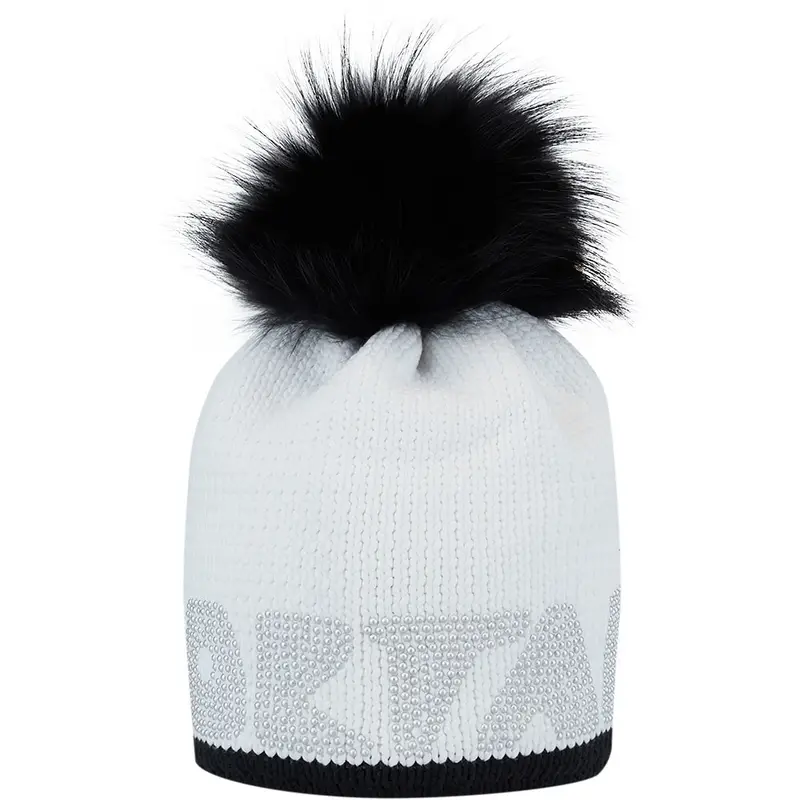 Berretto Sci Pon Pon Almrosn Bianco Donna TU