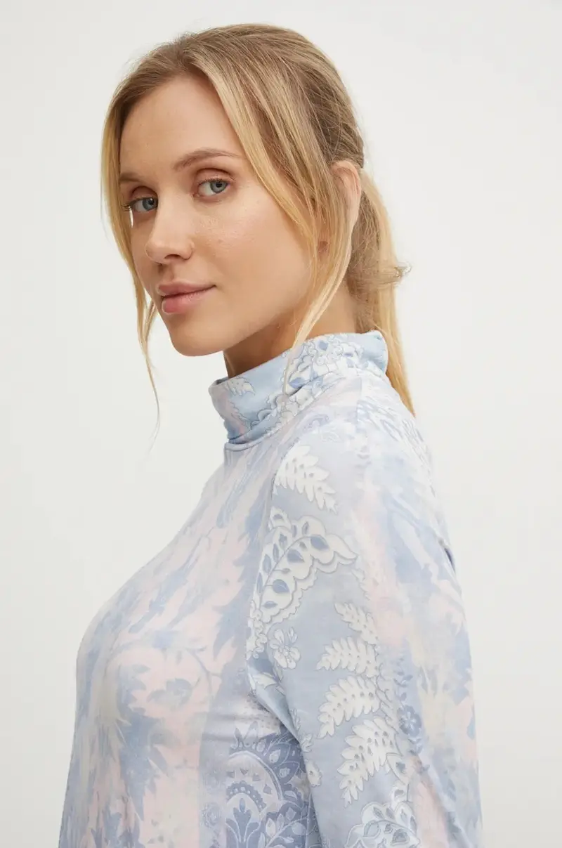 camicia a maniche lunghe Blu miniatura 4