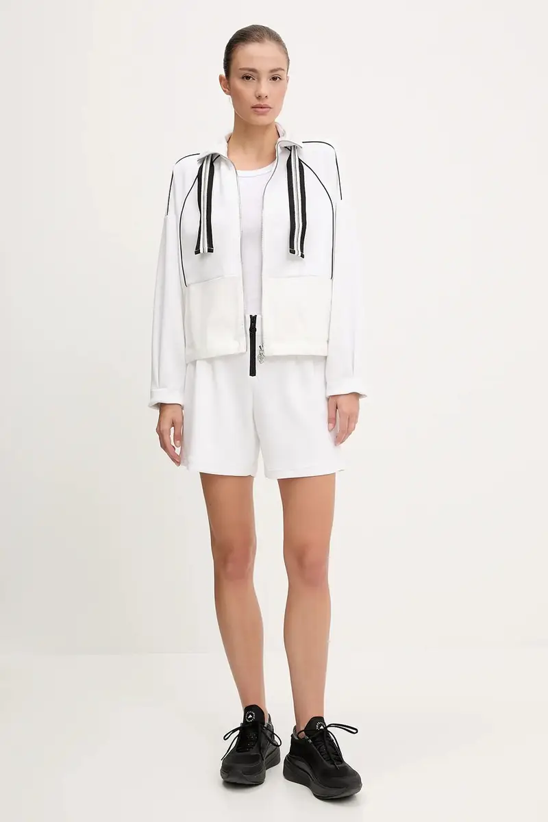 pantaloncini donna colore bianco con applicazione 650203 miniatura 2