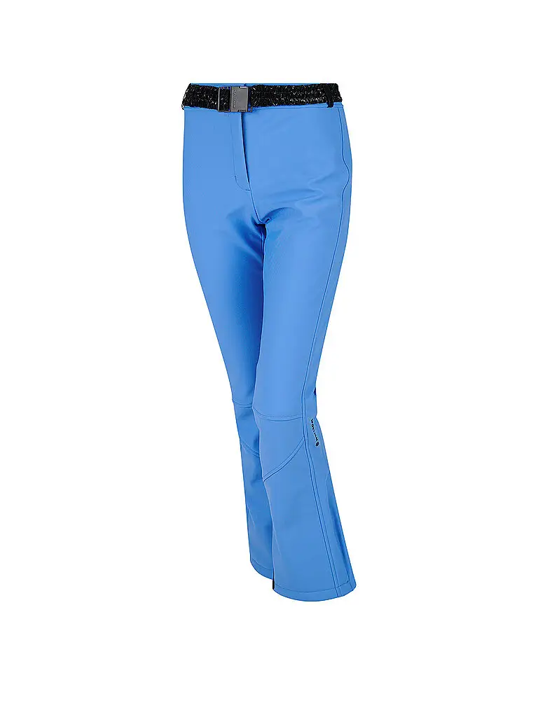 Pantaloni da sci softshell da donna con linee dinamiche blu | 36
