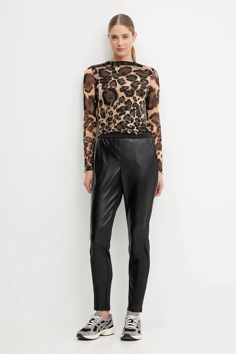 Sportalm Pantaloni Nero Donna in pelle miniatura 2