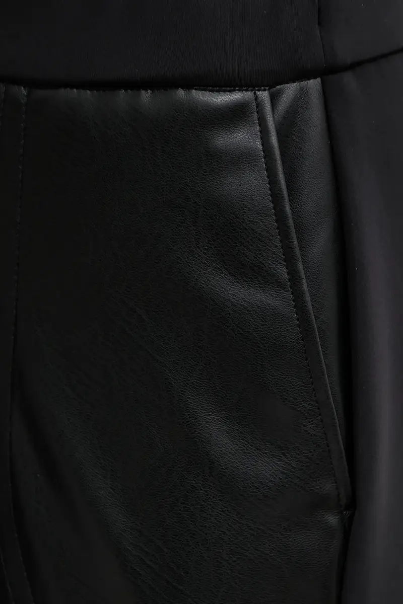 Sportalm Pantaloni Nero Donna in pelle miniatura 4