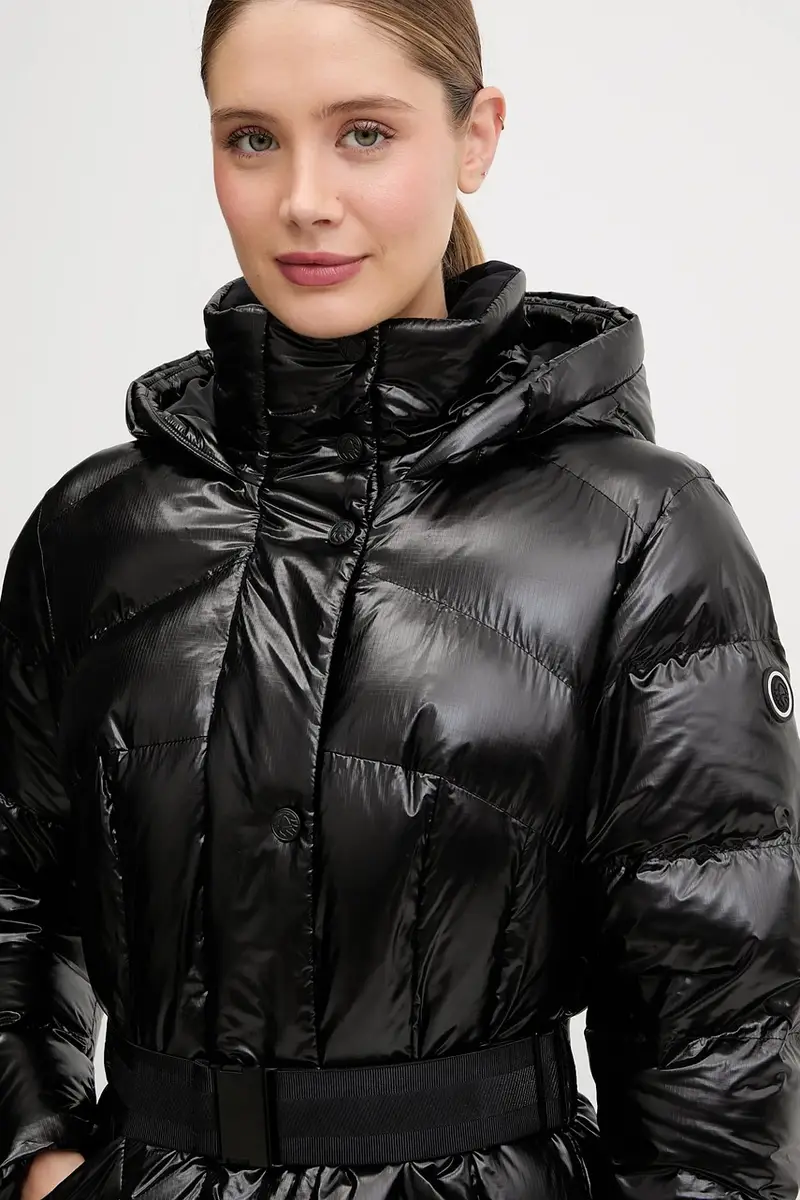 Sportalm Piumino lungo nero con finitura idrofobica miniatura 4