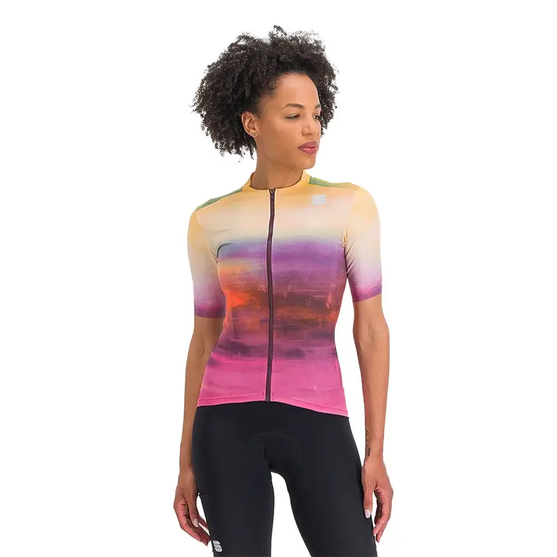 Maglia Ciclismo Flow Superg Carmine Rose Giallo Donna S