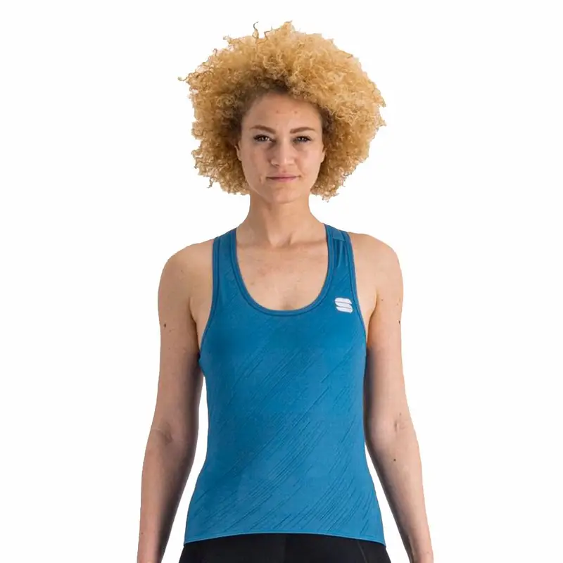 Top Ciclismo Flare Blu Donna L