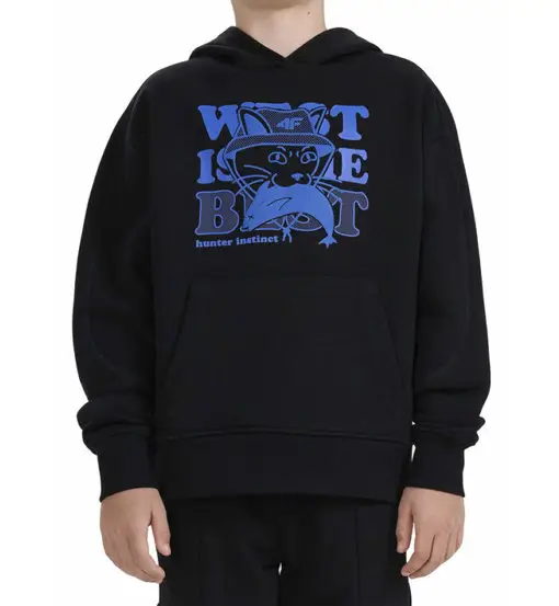 Felpa con cappuccio Jr - bambino Black