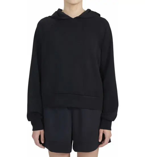 Felpa con cappuccio W - donna Black