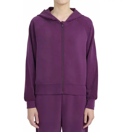 Felpa con cappuccio W - donna Dark Purple