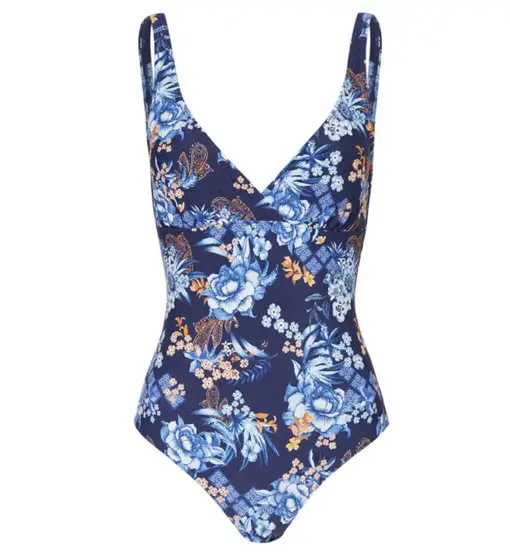 V-Neck Swimsuit - costume intero - donna Blue