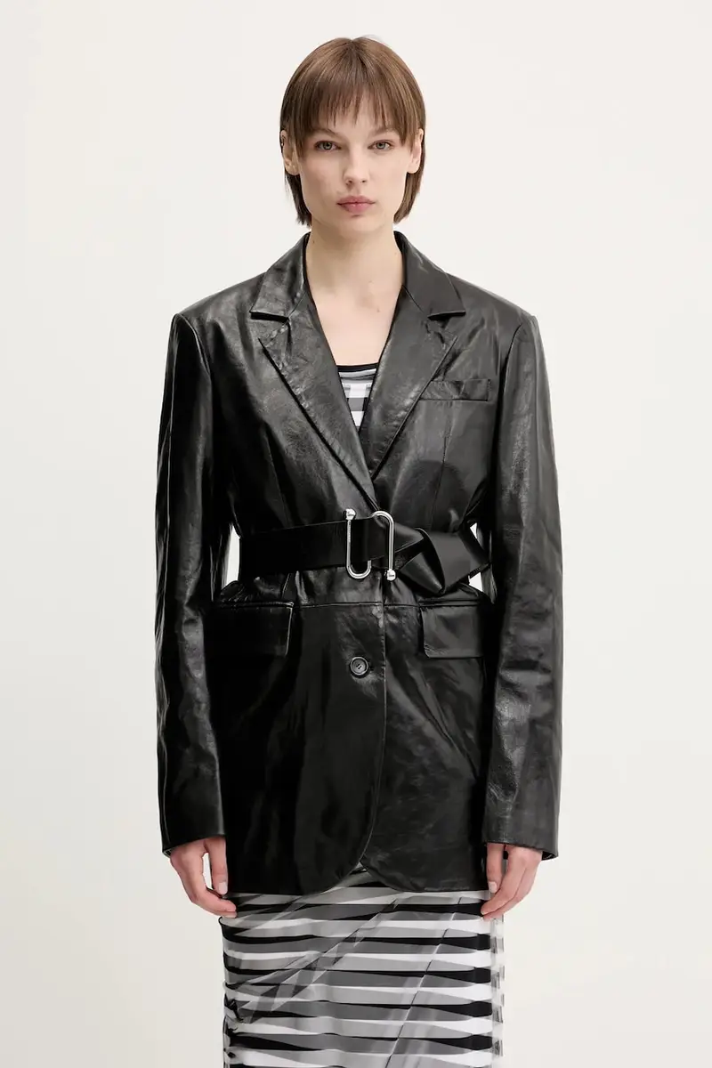 blazer in pelle Teoria colore nero 2512441011600