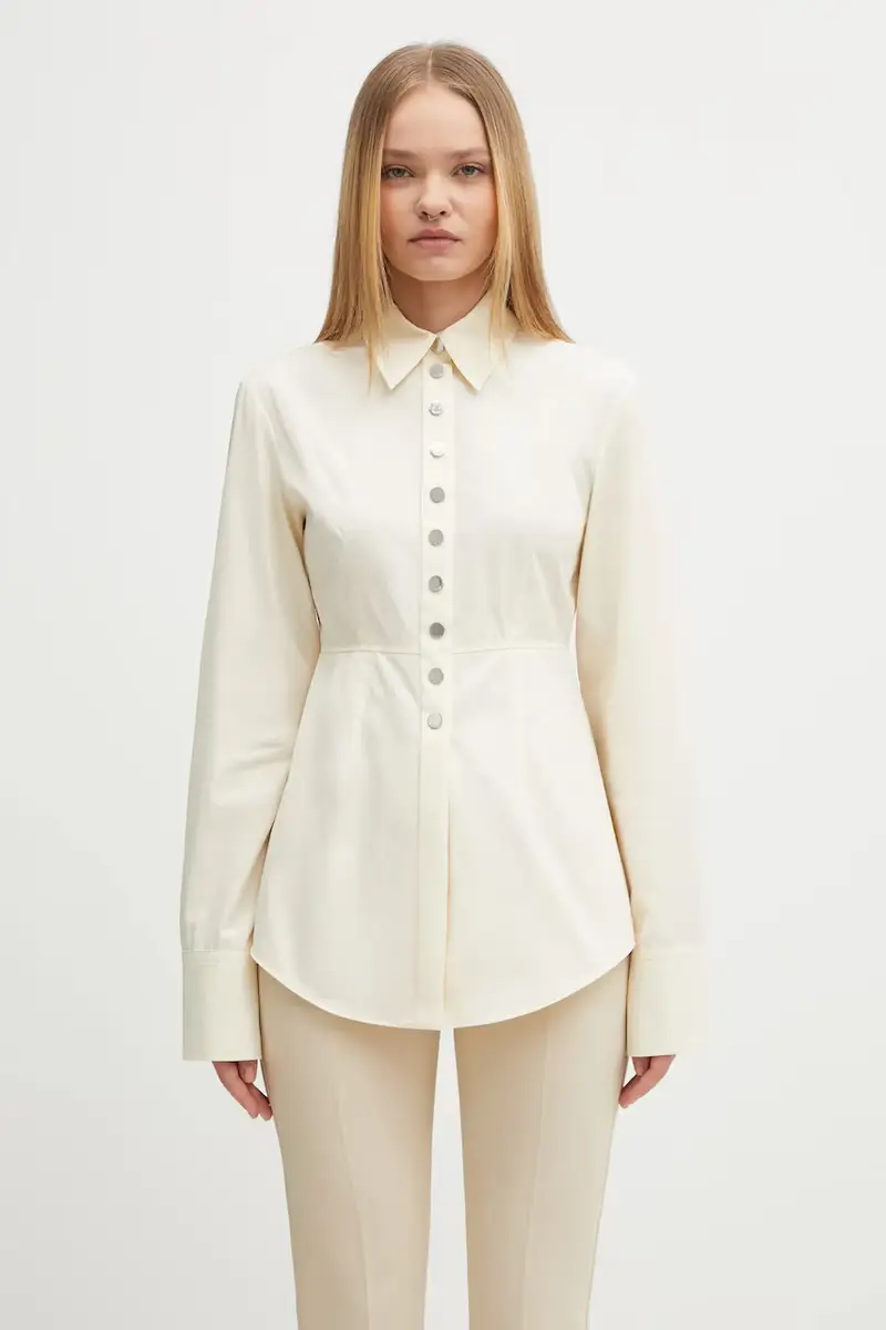 camicia in cotone AZOTO donna colore beige 2522196071600