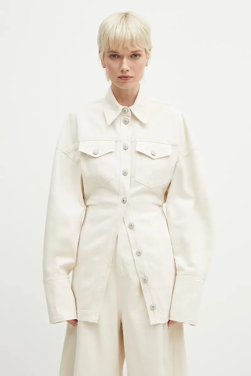 camicia in cotone Biblios donna colore beige 2512191015600