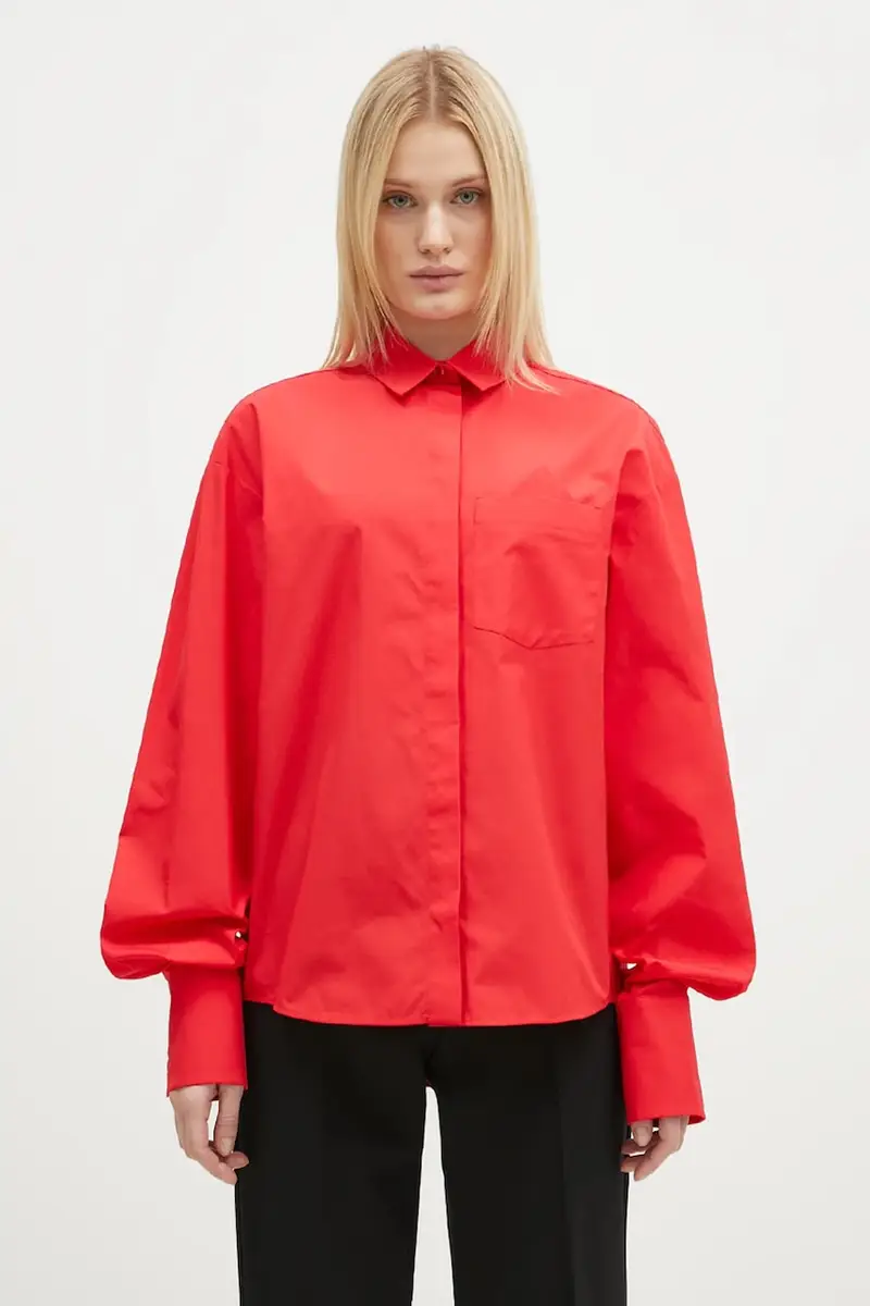 camicia in cotone Gesso donna colore rosso 2422116023600