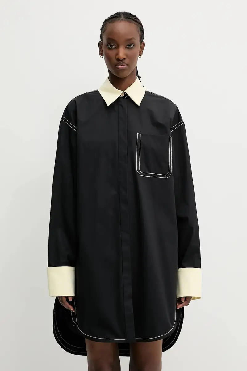 camicia in cotone Myovid2 donna colore nero 2512191062600