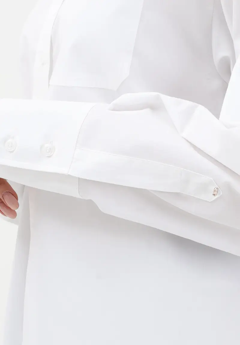 Camicia over SPXNESPOLA bianca da donna miniatura 3