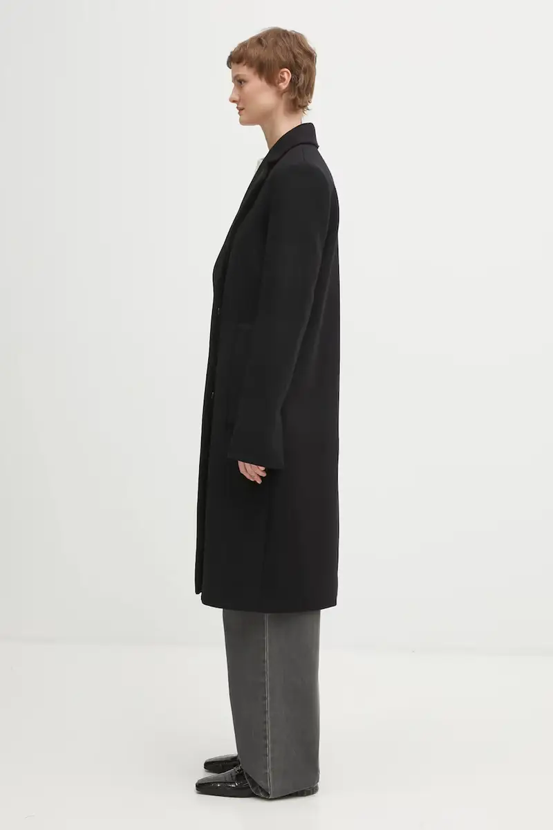 cappotto in lana ALA Nero miniatura 2