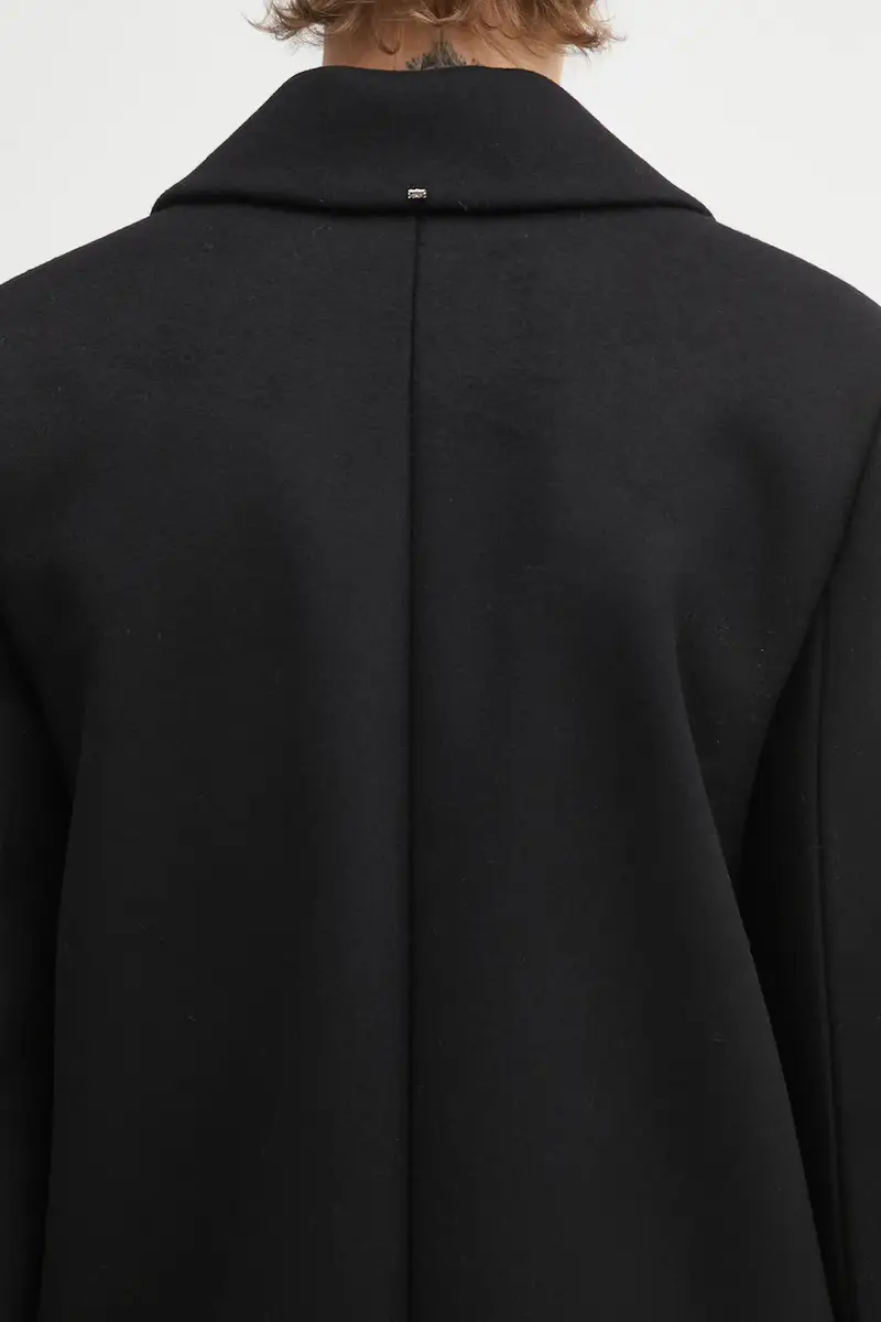 cappotto in lana ALA Nero miniatura 4