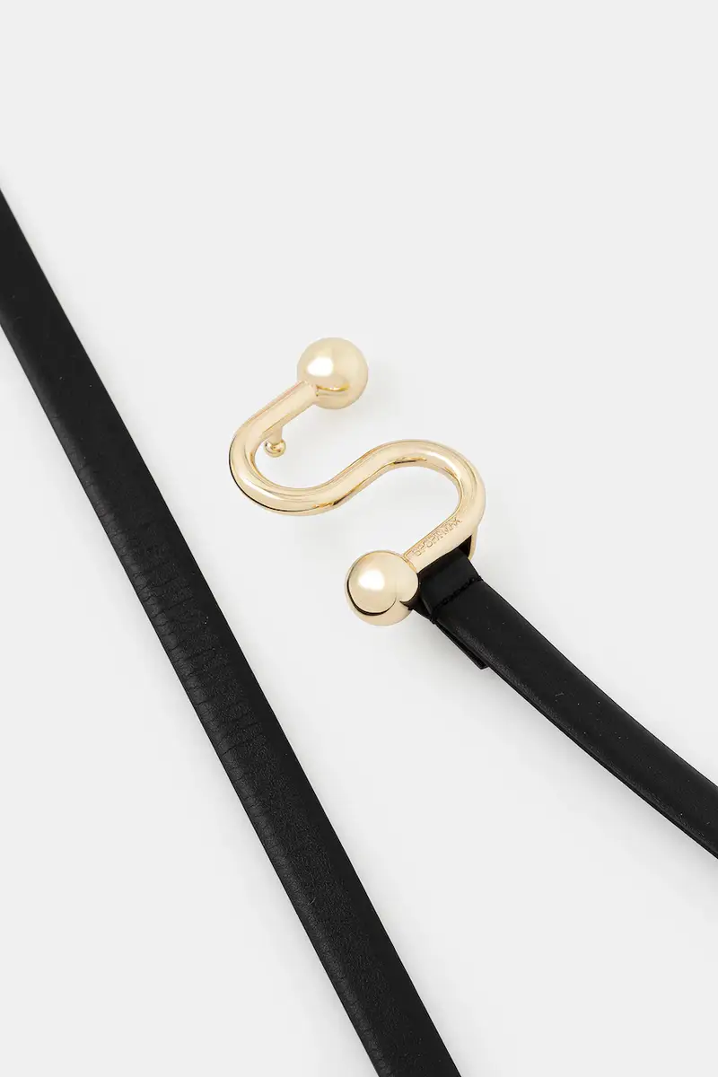 cintura in pelle POOL donna colore nero 2522506011600 miniatura 2