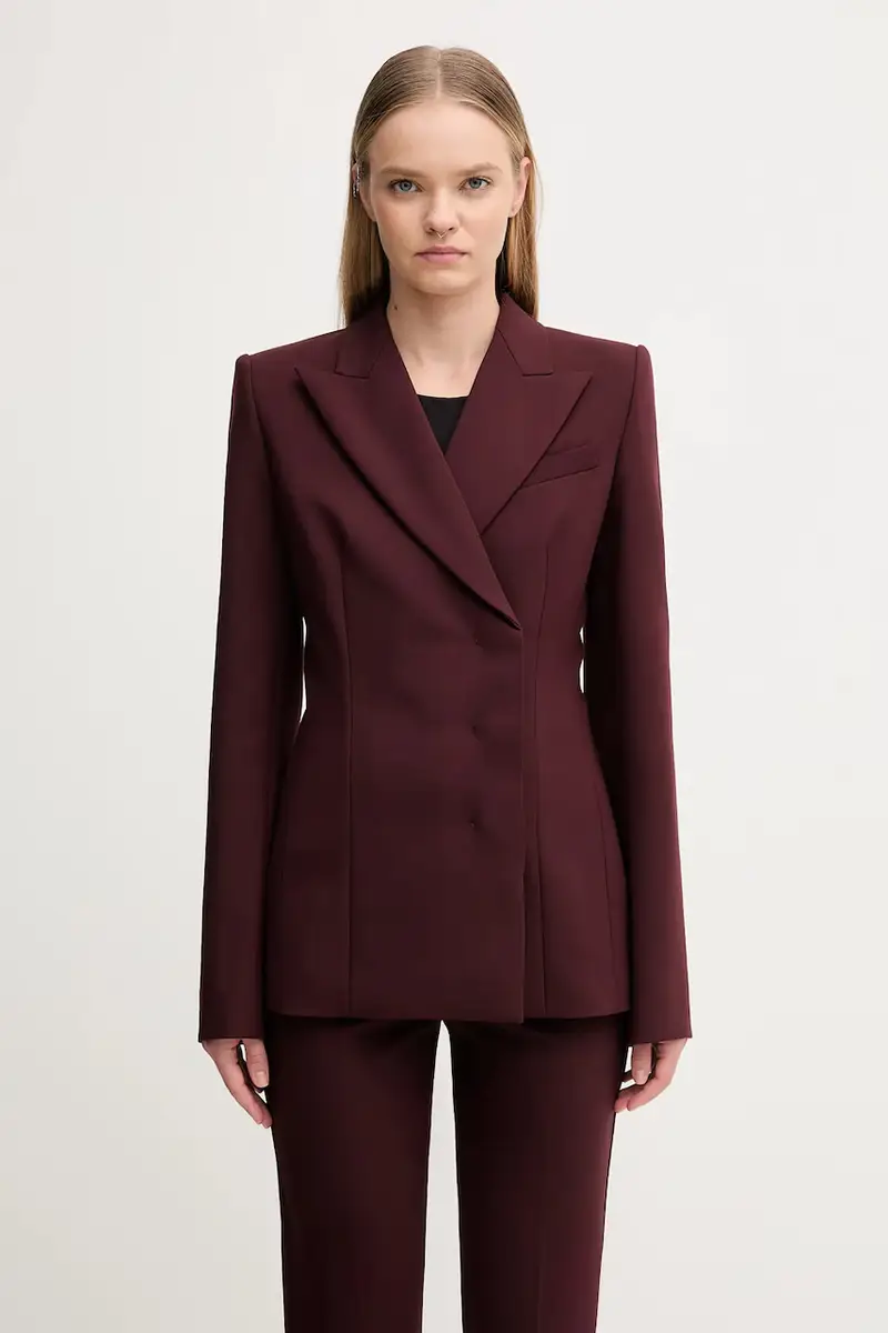 giacca con lana COCCO colore granata 2522046042600