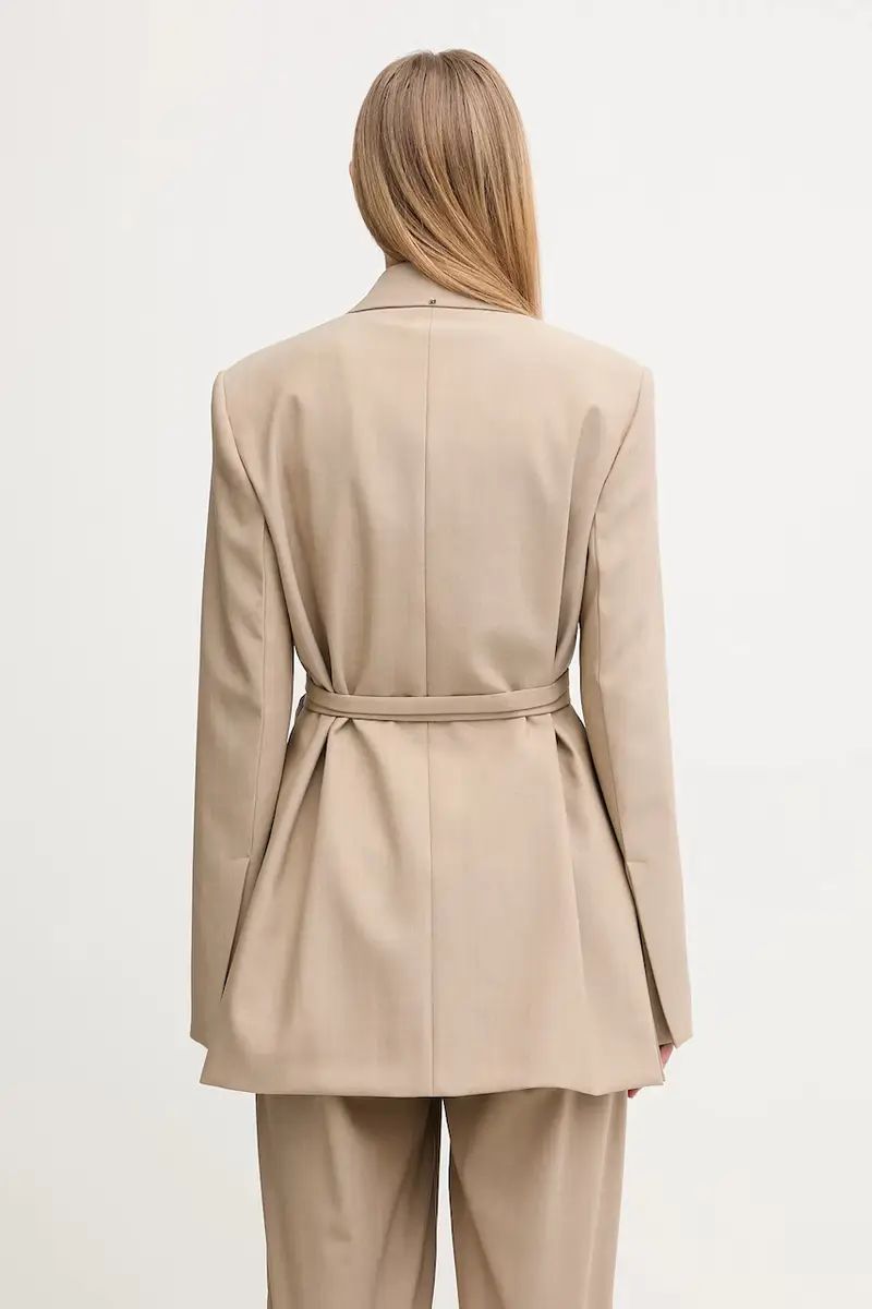 giacca in lana TUBINGA colore beige 2522046051600 miniatura 3