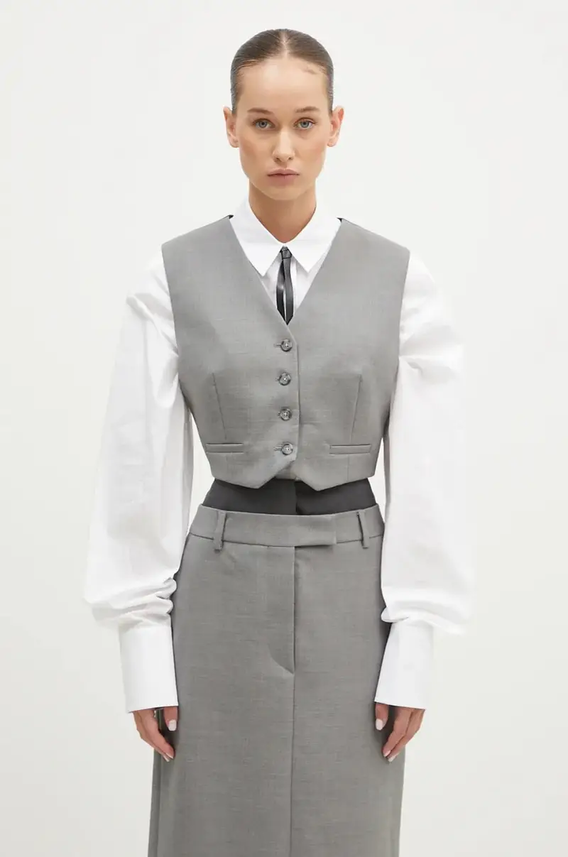 gilè in lana Adesso1234 colore grigio 2422156012600