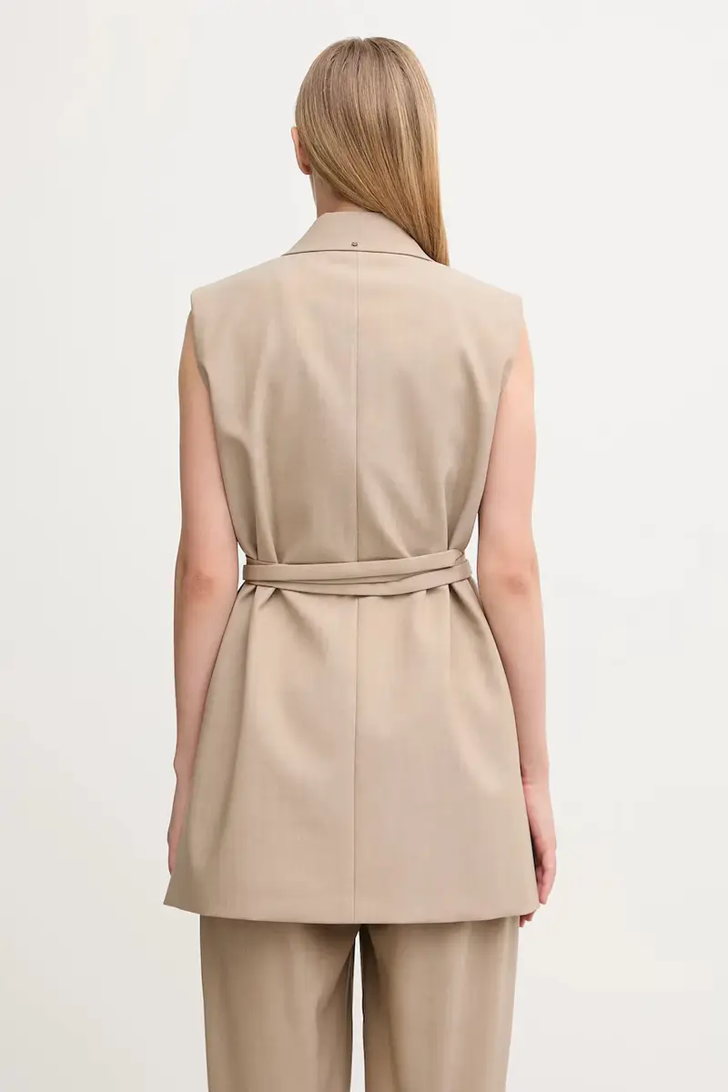 gilè in lana CIURMA colore beige 2522286011600 miniatura 3