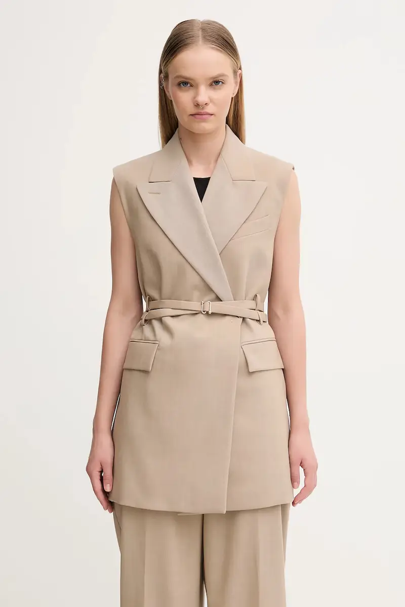 gilè in lana CIURMA colore beige 2522286011600