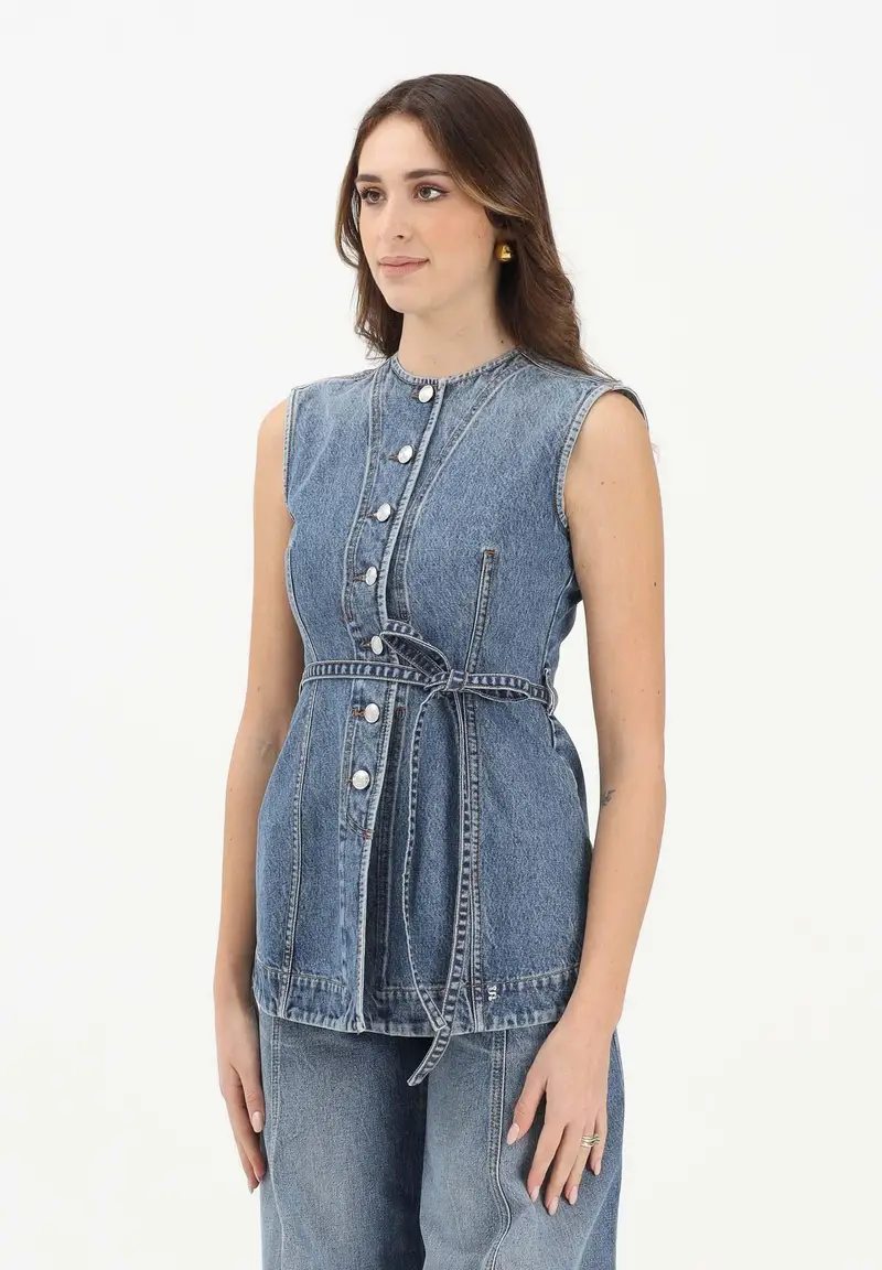SPORTMAX Gilet Donna Denim 4180017