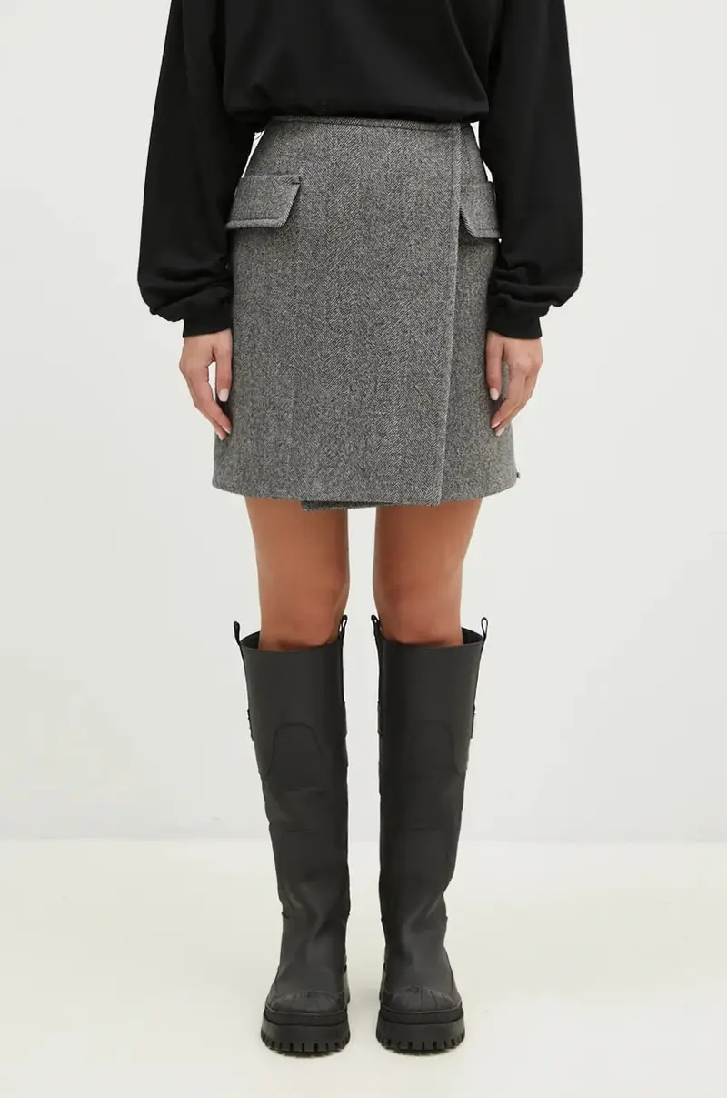 gonna in lana Laccio colore nero 2422106012600