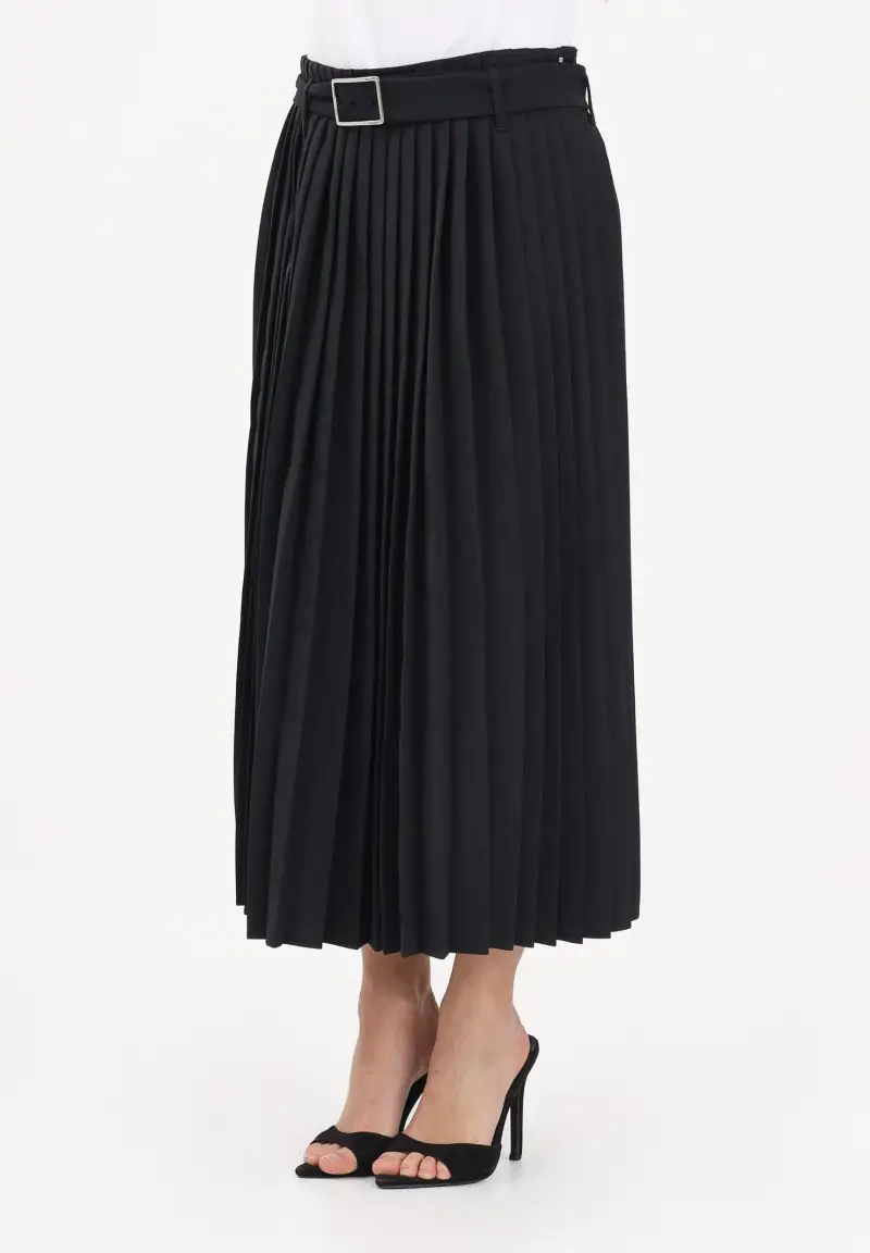 Gonna midi SPXPANTEON nera da donna